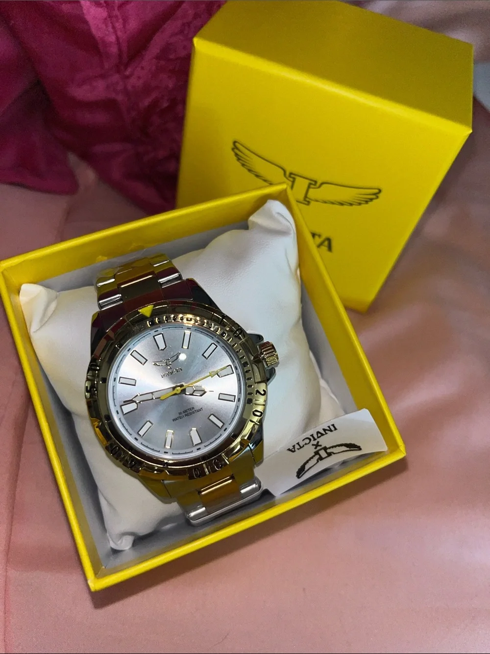 Invicta Silver and Gold Two-Tone Bracelet Watch